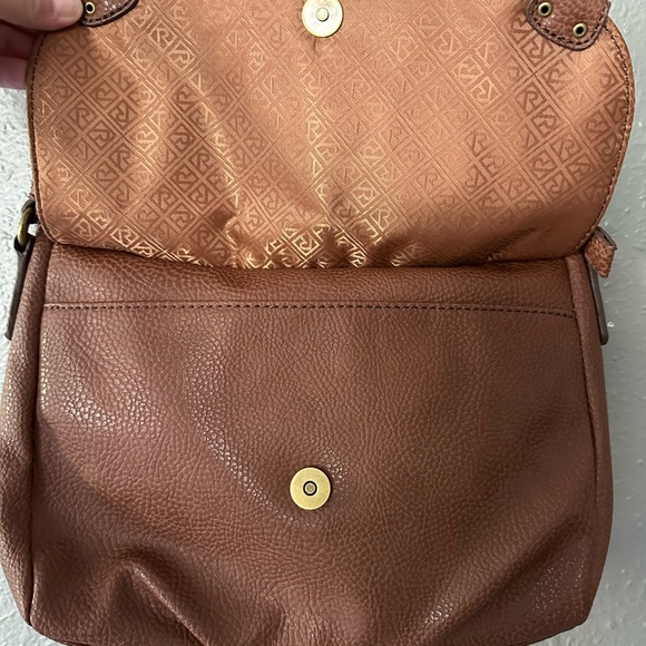 Rare Relic Vintage 1992 Brown Leather Handbag Purse - Adjustable Shoulder Strap - Picture 6 of 16